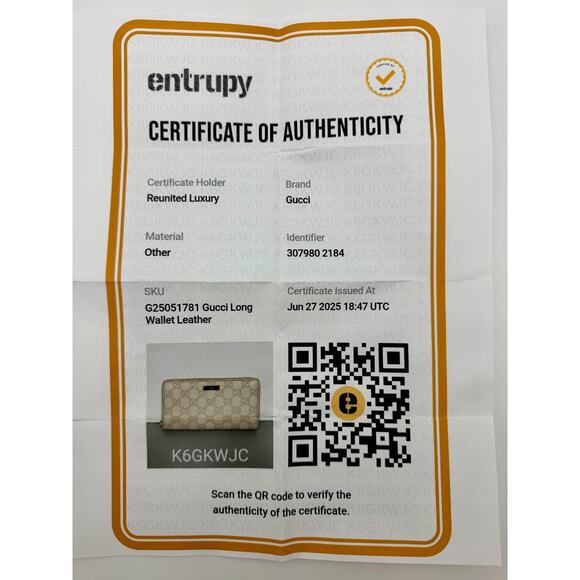 GUCCI Guccissima Leather Zip Around Wallet White Embossed GG Continental | COA - Picture 11 of 13